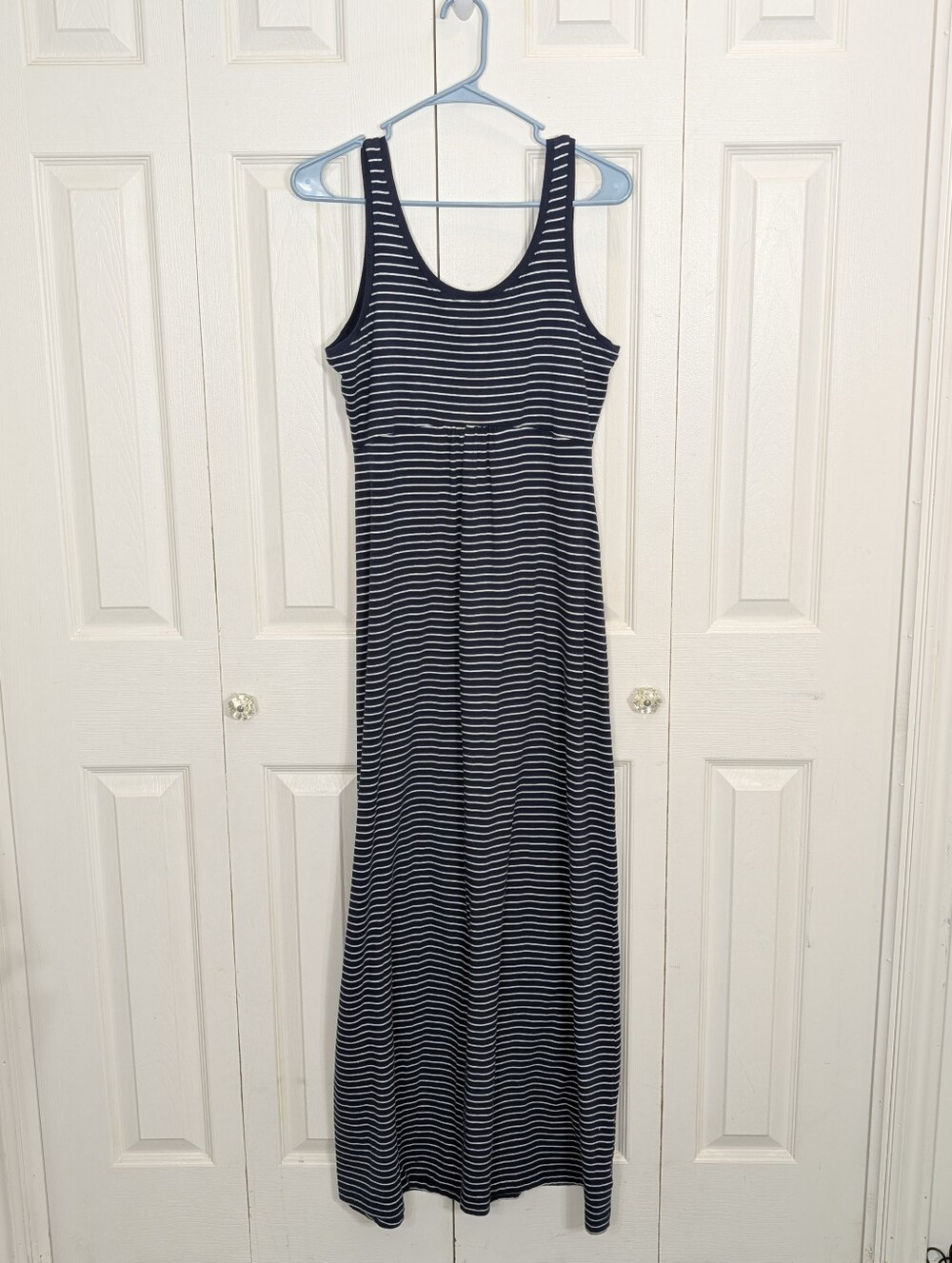 Columbia PFG Freezer Maxi Dress - Blue/White Stripe - Size Small
